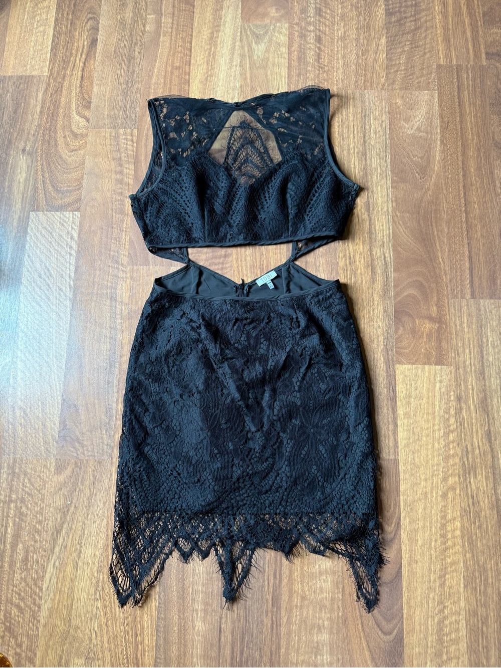 Tobi Black Lace Two-Piece Dress